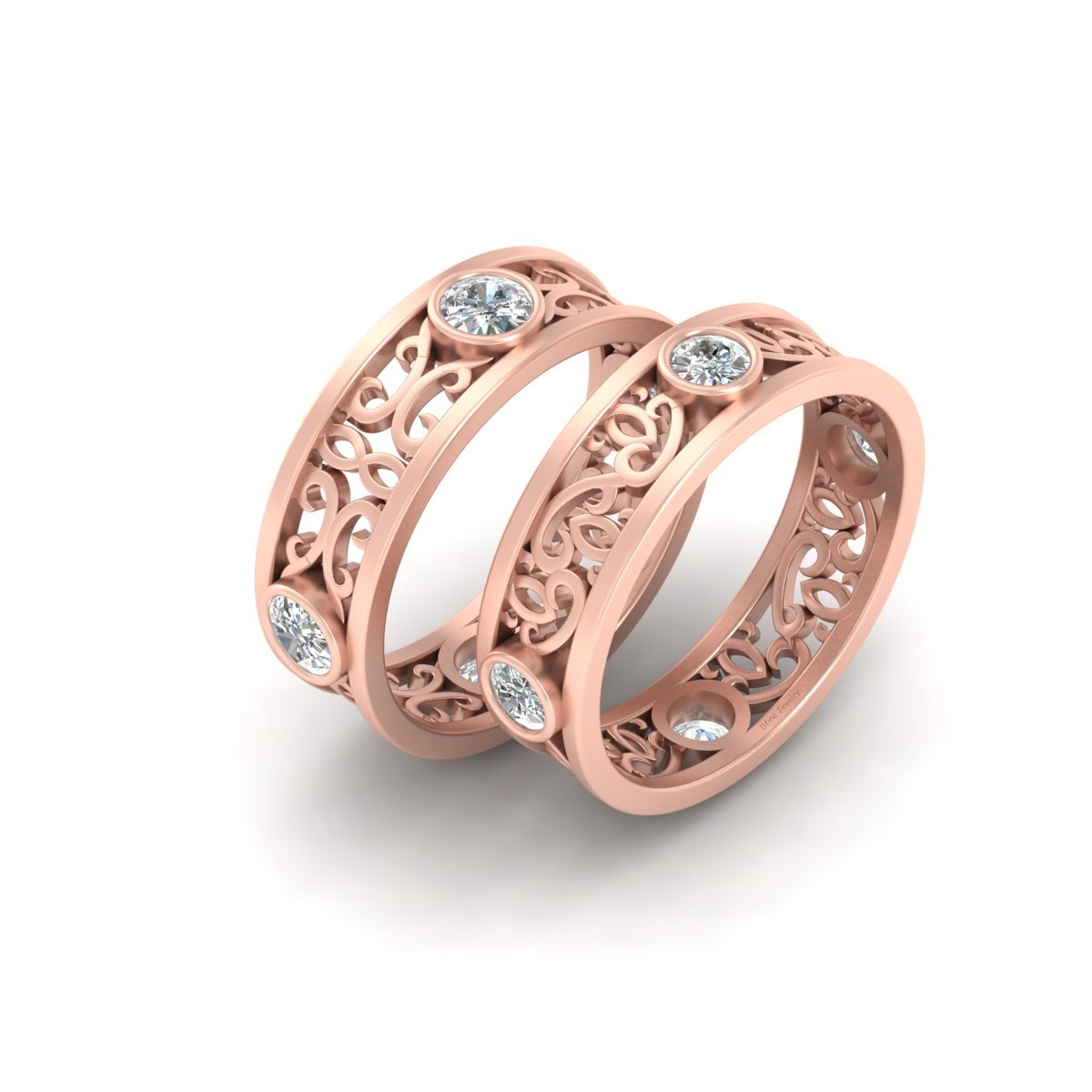 Diamond Celtic Wedding Bands