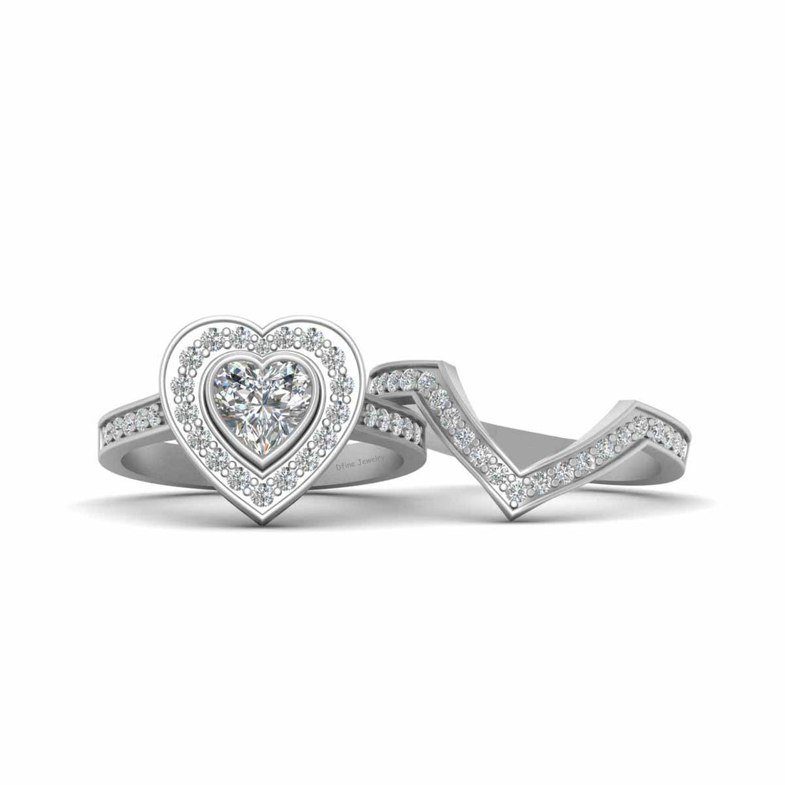 DIAMOND HEART ENGAGEMENT RINGS