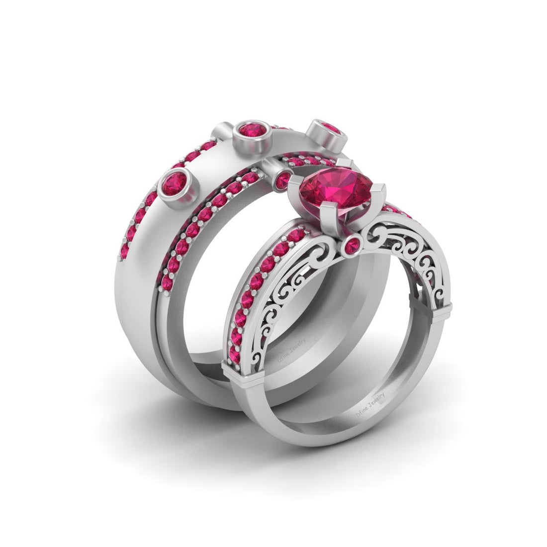 His and Her Wedding Ring Set Couples