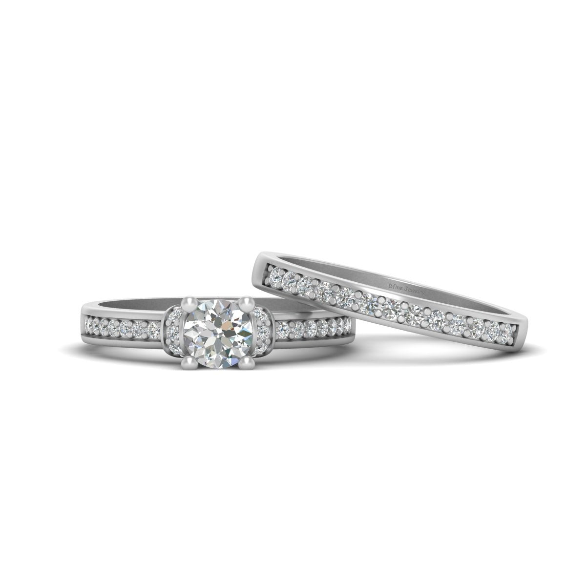 MOISSANITE ENGAGEMENT RING SET