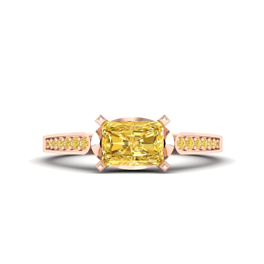 YELLOW CZ ENGAGEMENT RING
