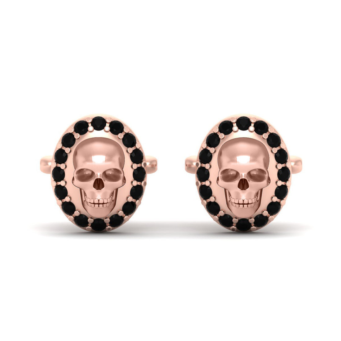 0.32TCW ONYX SKULL CUFFLINKS