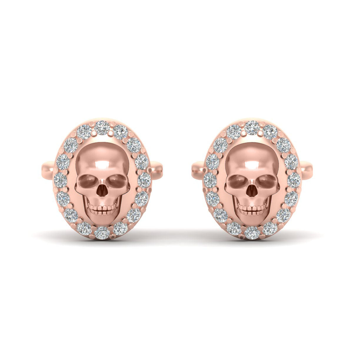 DIAMOND SKULL CUFFLINKS MENS