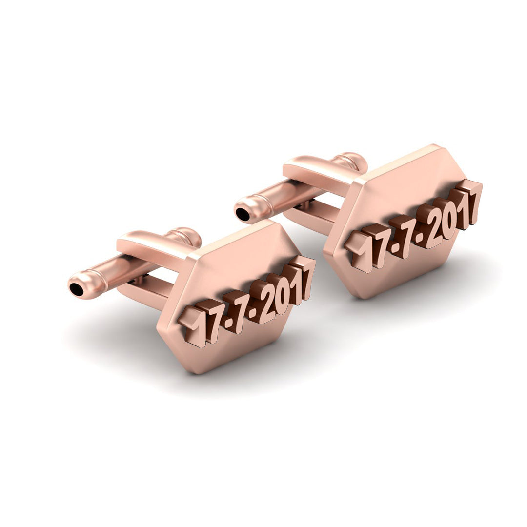 PERSONALIZED DATE CUFFLINKS