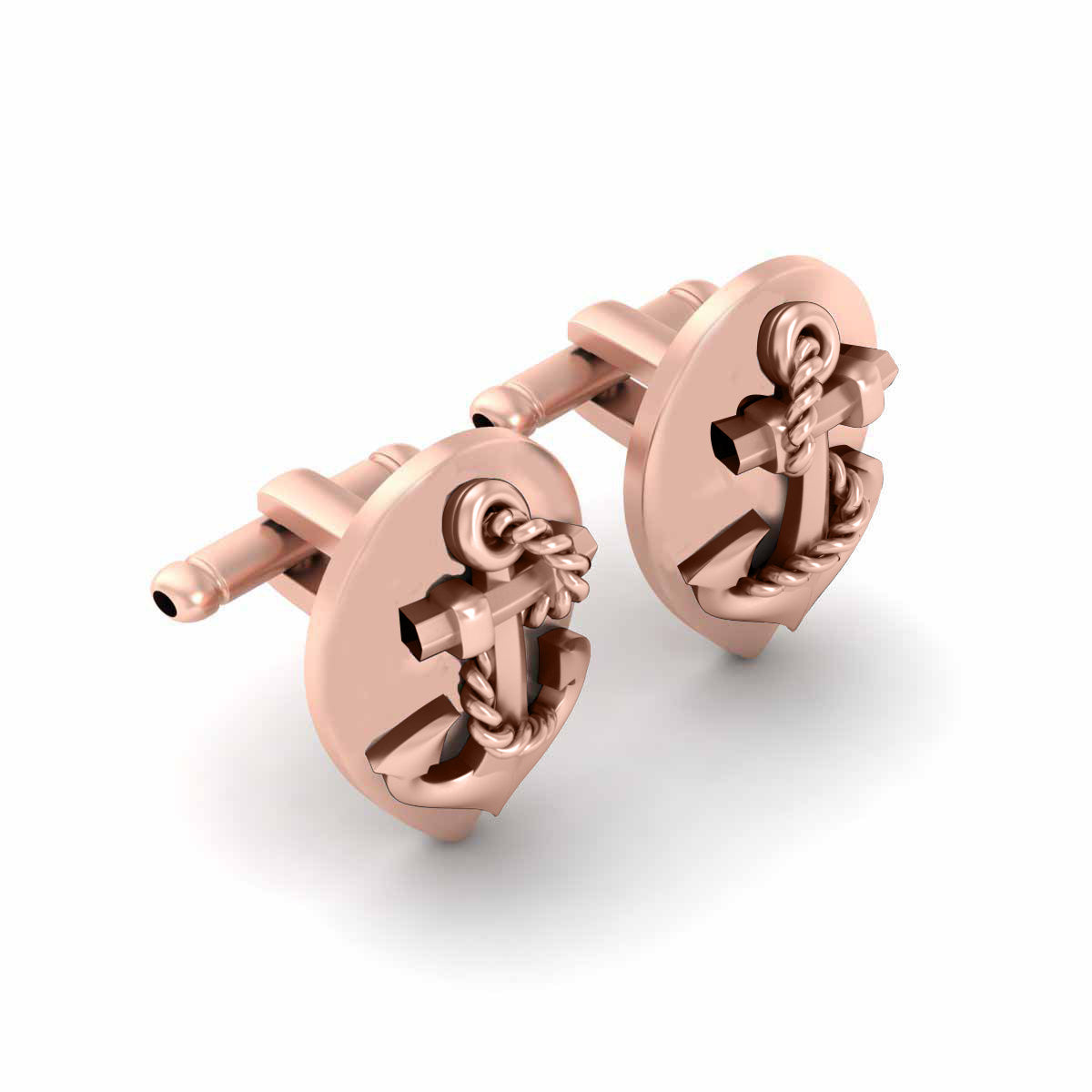 PEAR SHAPE ANCHOR CUFFLINKS