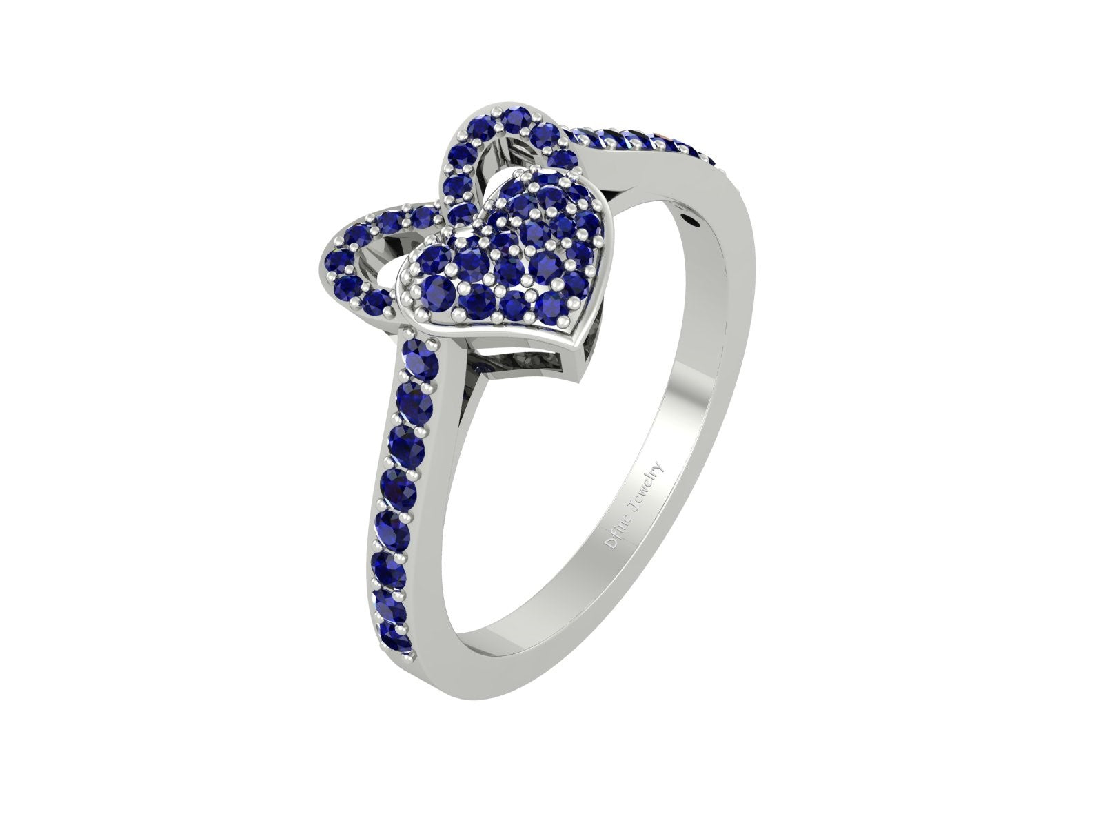 SOLID 18K ROSE GOLD HEART ENGAGEMENT RING