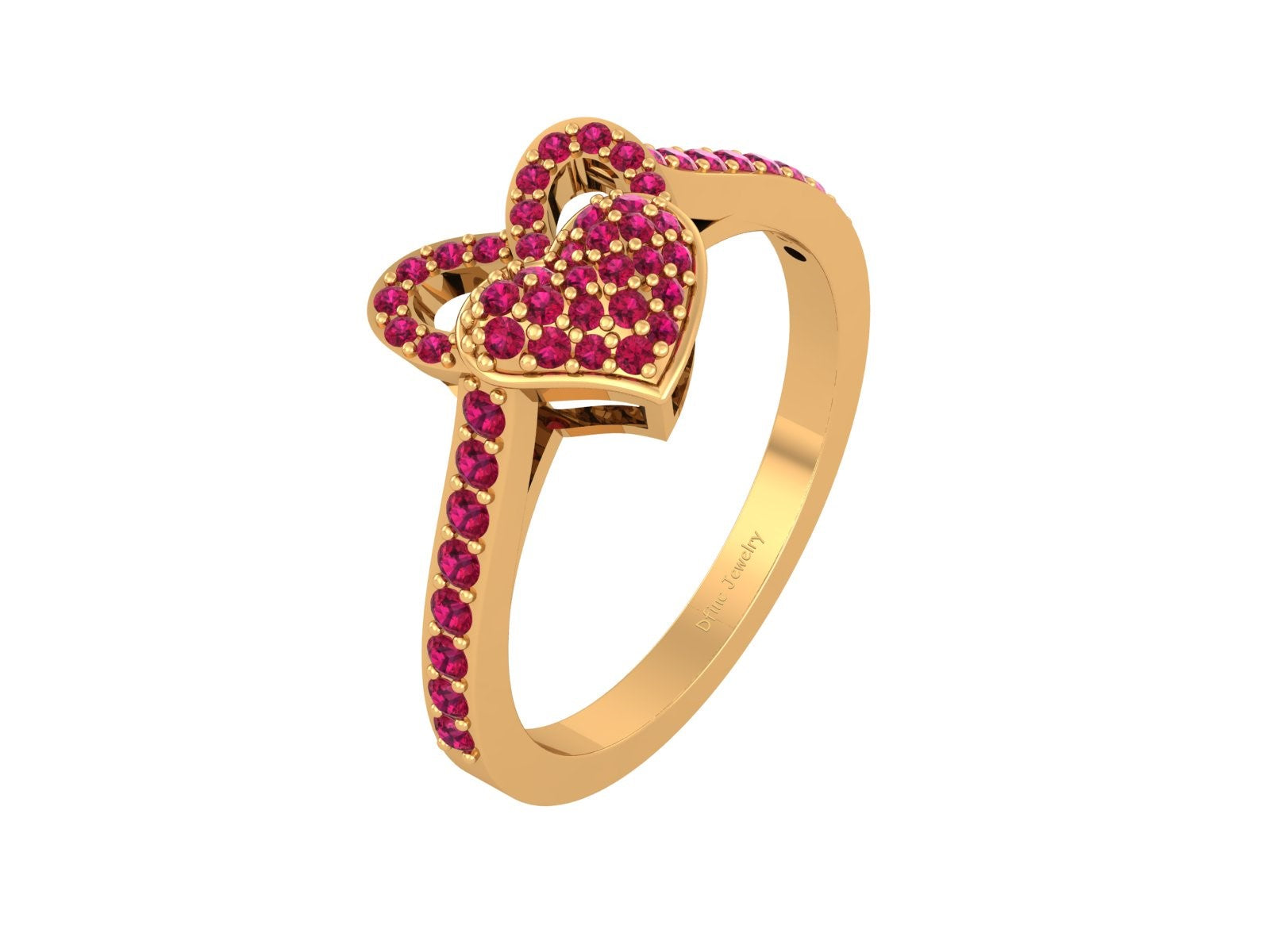SOLID 10K GOLD HEART RING
