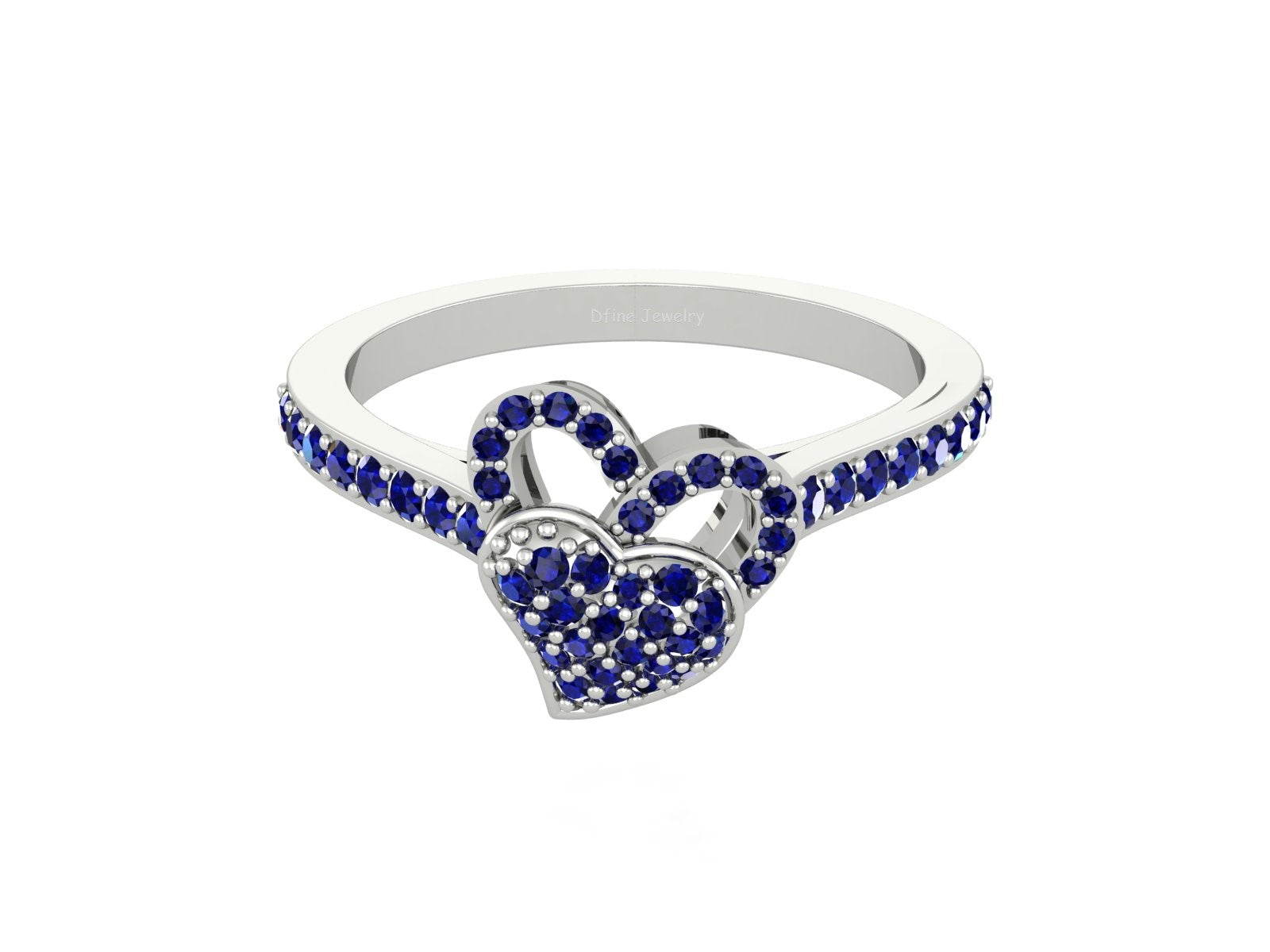 SOLID 18K ROSE GOLD HEART ENGAGEMENT RING