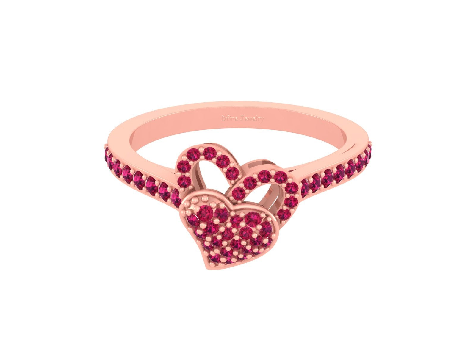 SOLID 10K GOLD HEART RING