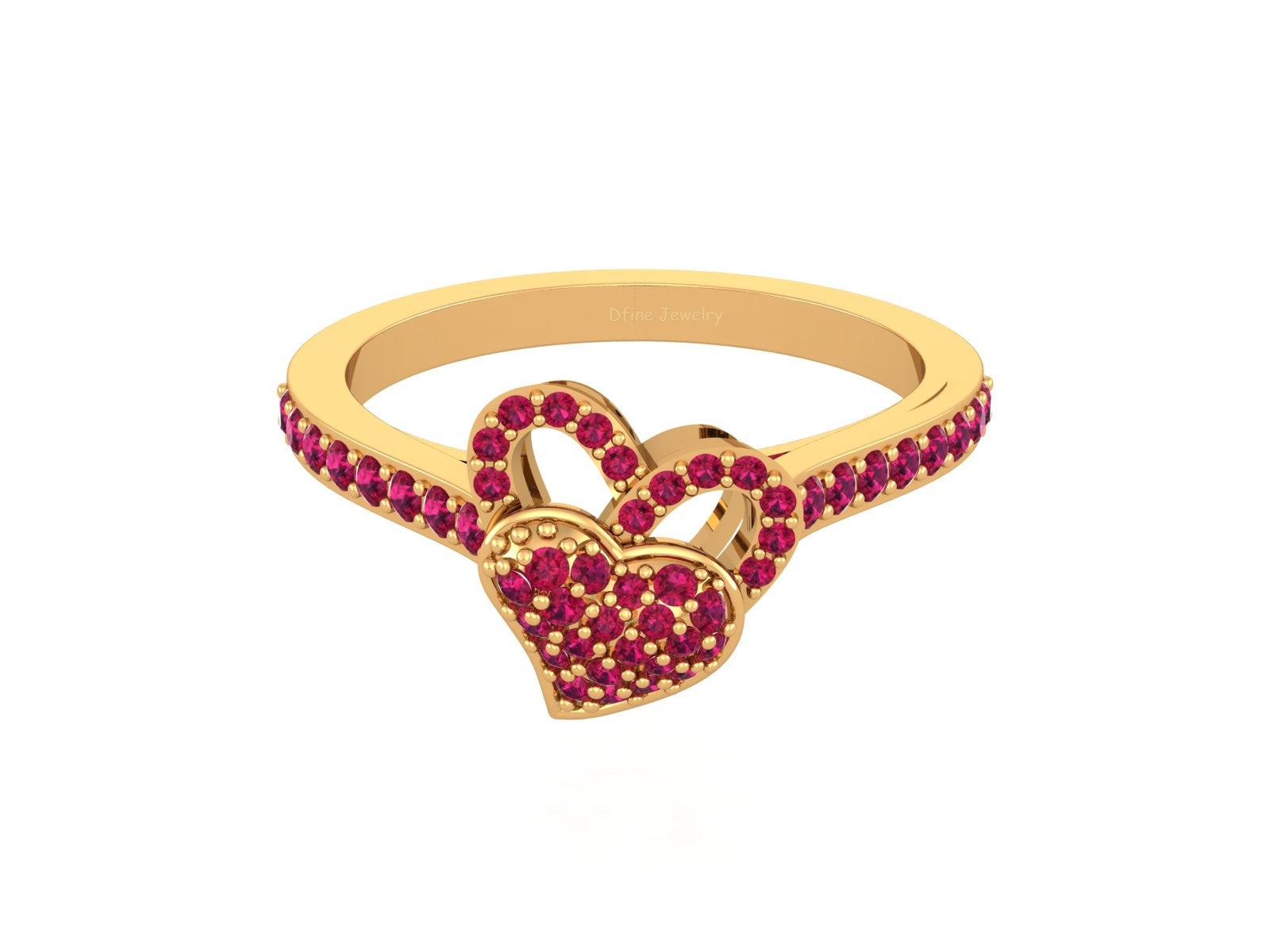SOLID 10K GOLD HEART RING