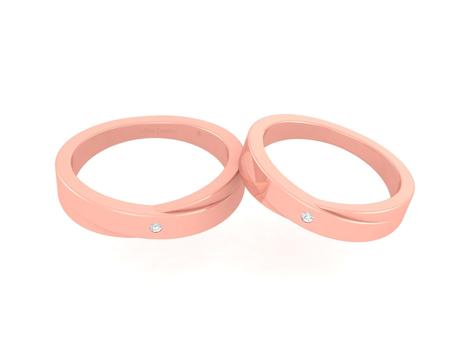 MATCHING WEDDING BAND SET HIS AND HERS