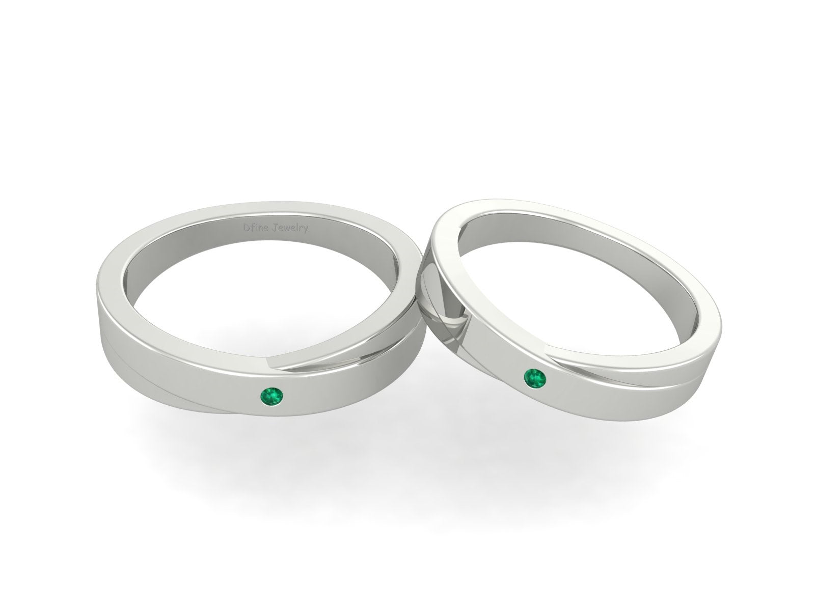 MATCHING ANNIVERSARY BAND SET FOR COUPLE
