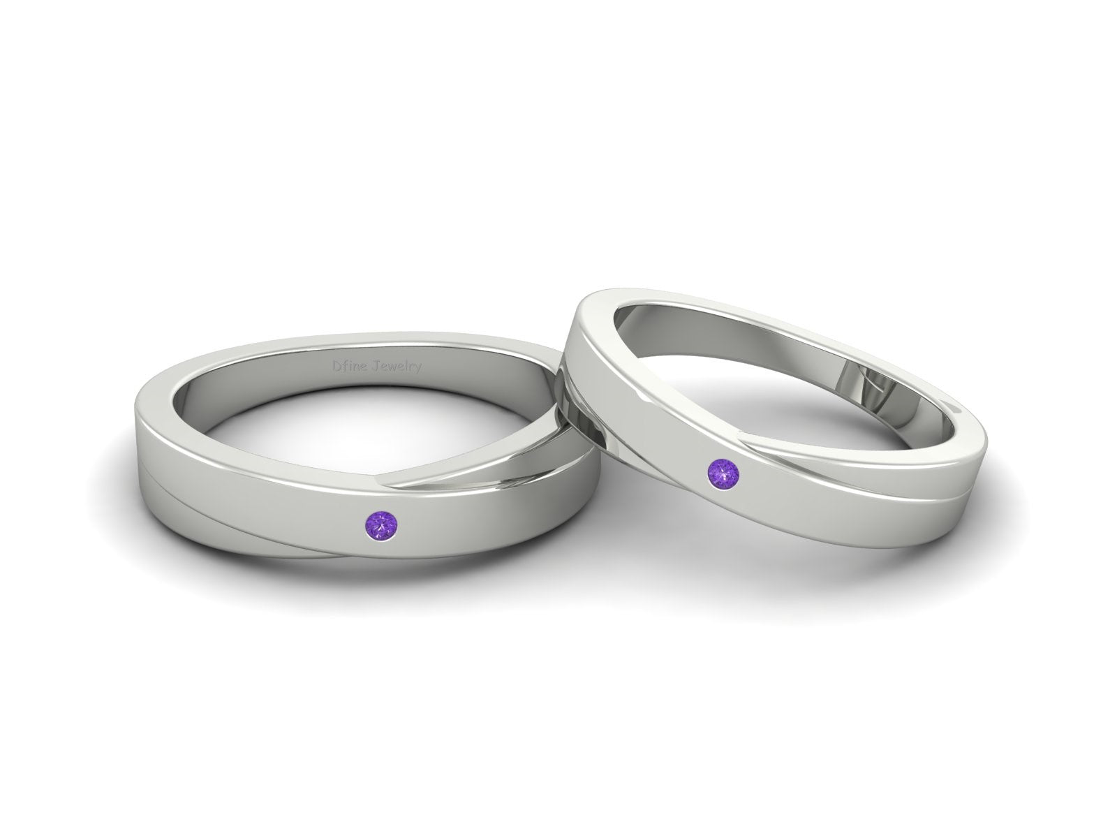 HIS AND HER MATCHING PROMISE BAND SET