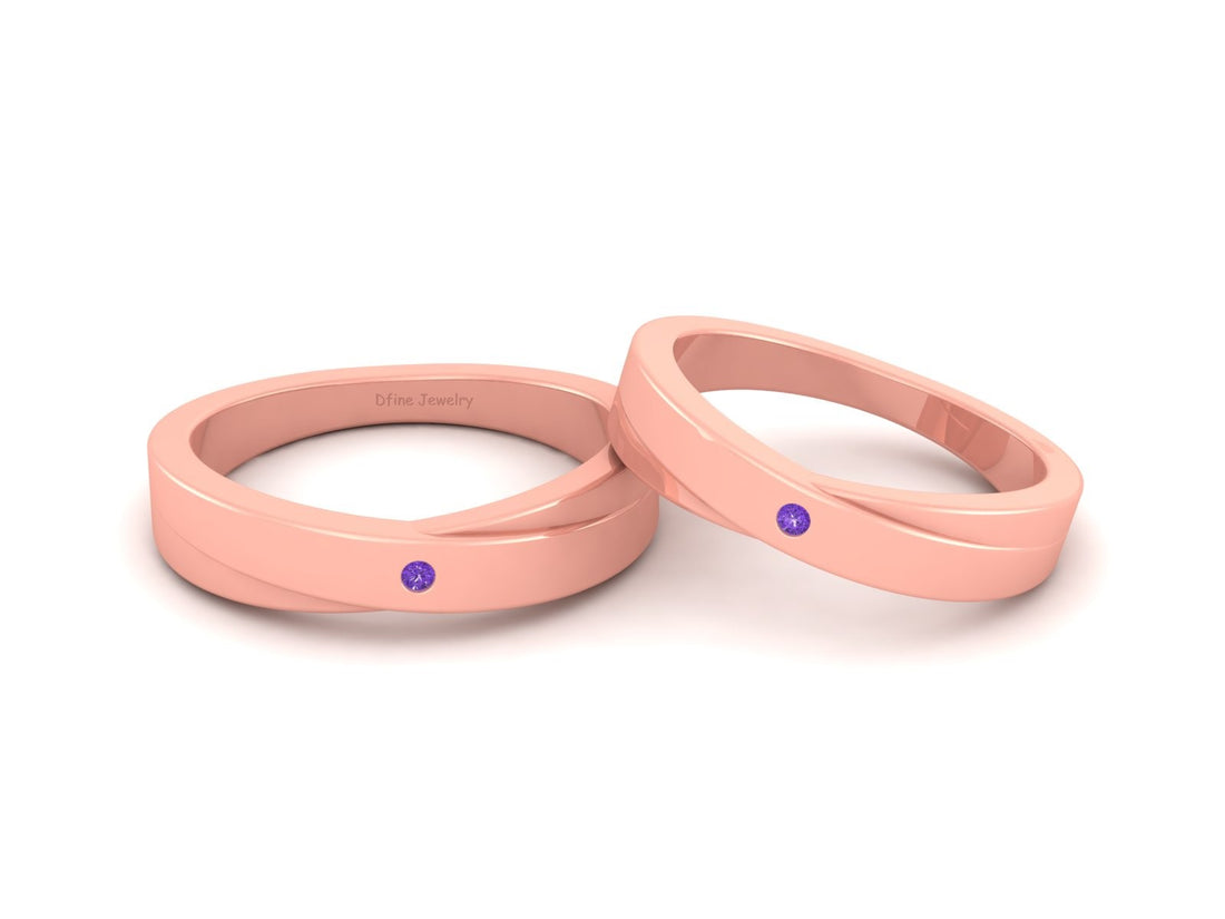 HIS AND HER MATCHING PROMISE BAND SET