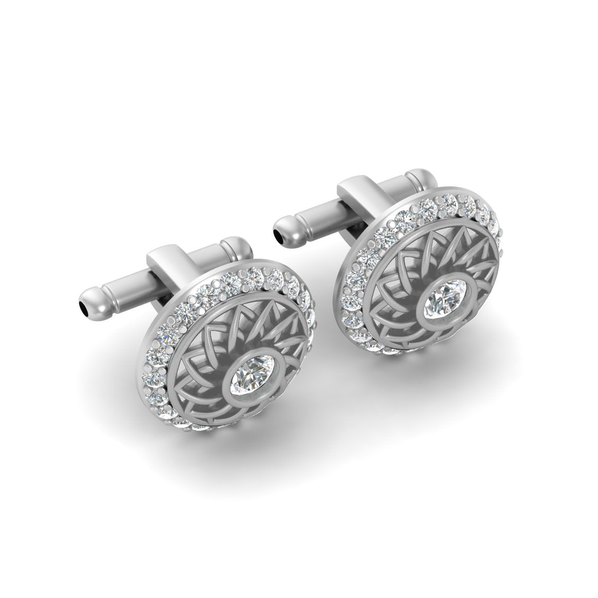 0.55TCW DIAMOND WEDDING CUFFLINKS