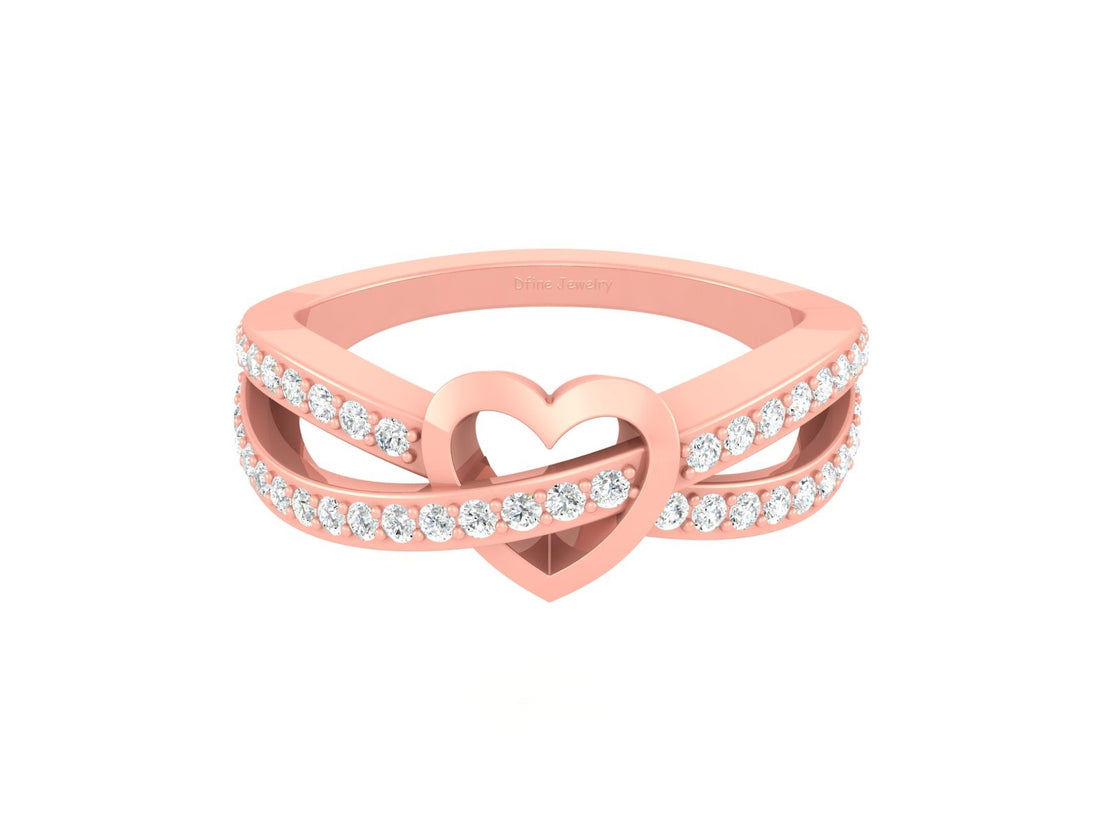 DIAMOND HEART RING FOR HER