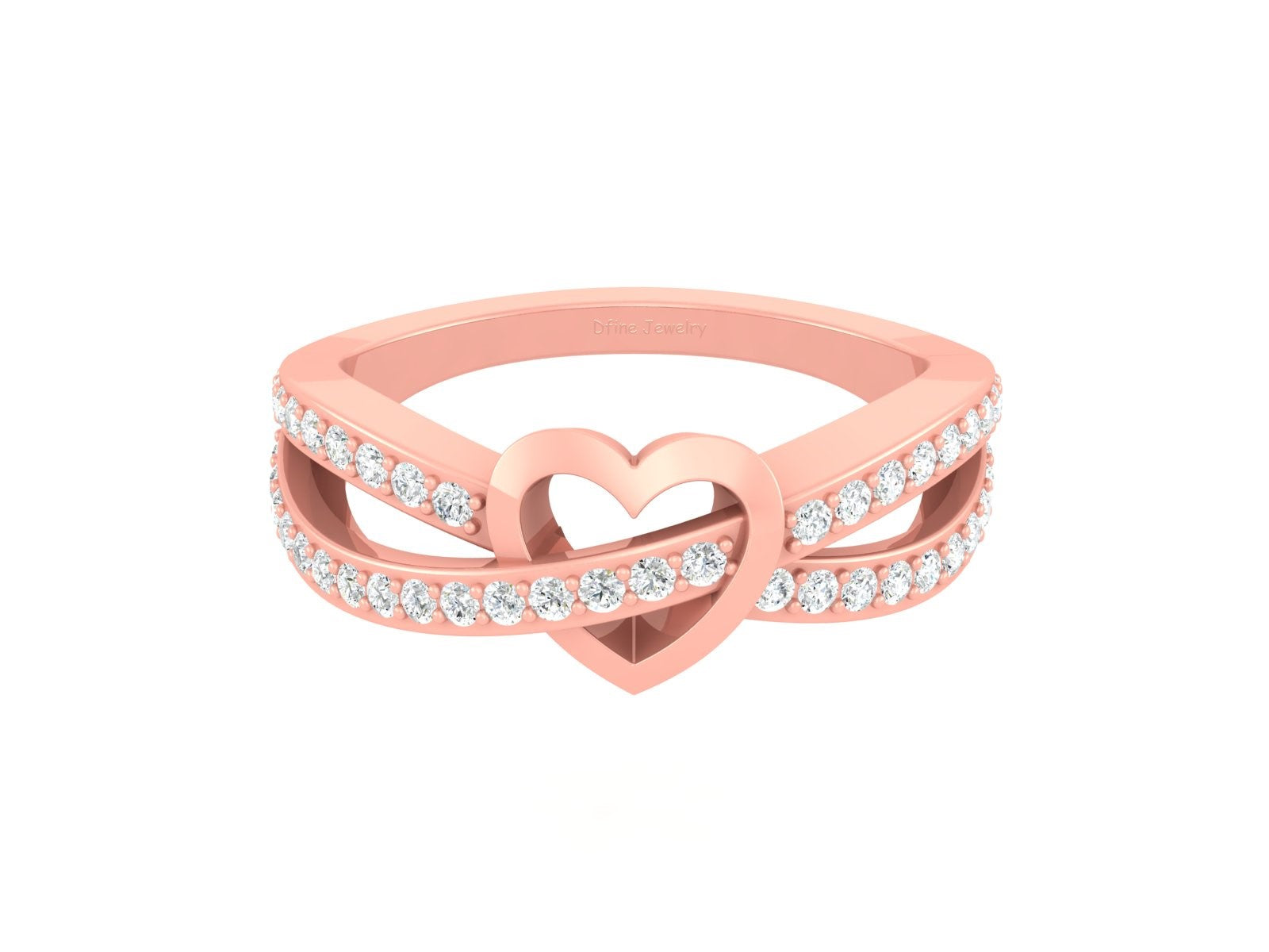 DIAMOND HEART RING FOR HER