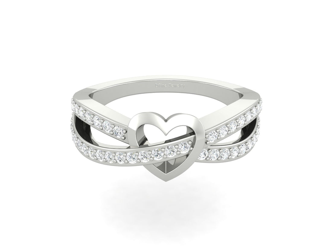 DIAMOND HEART RING FOR HER