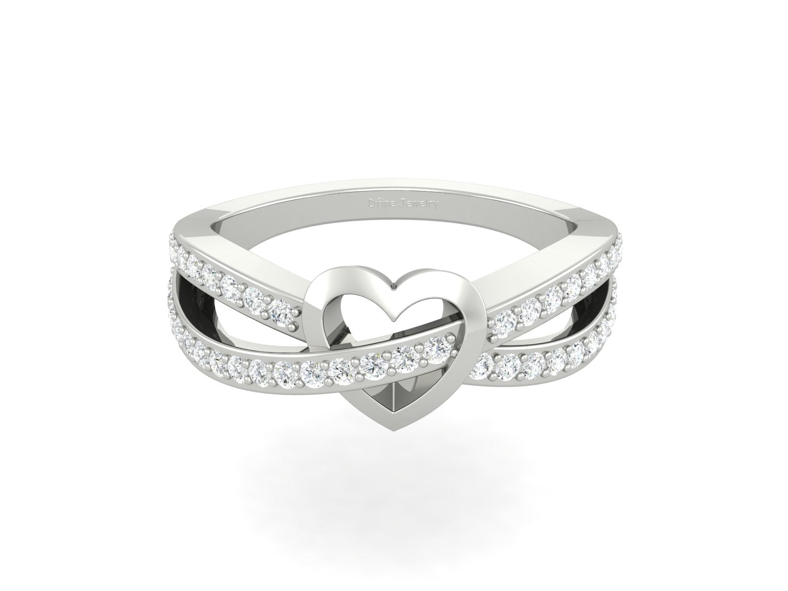 DIAMOND HEART RING FOR HER