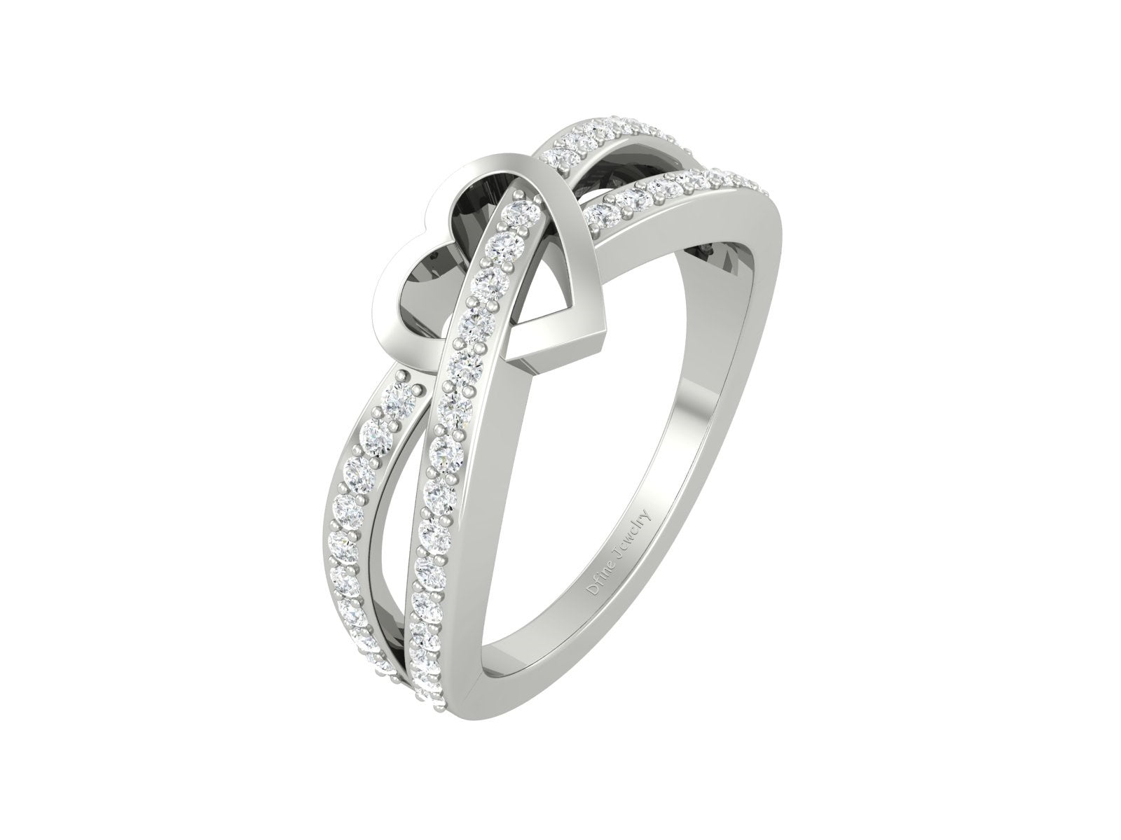 DIAMOND HEART RING FOR HER