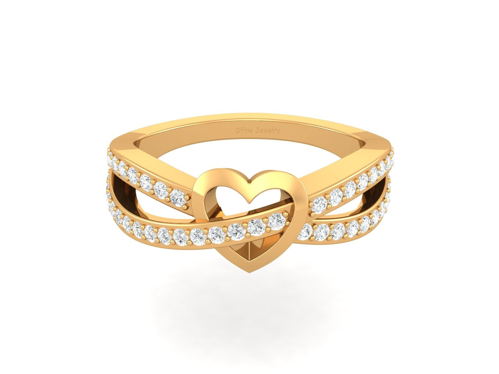 DIAMOND HEART RING FOR HER