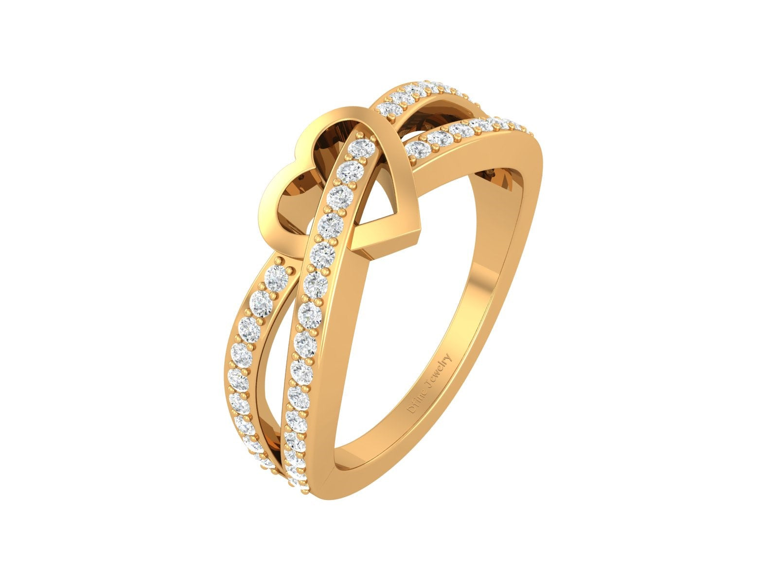 DIAMOND HEART RING FOR HER