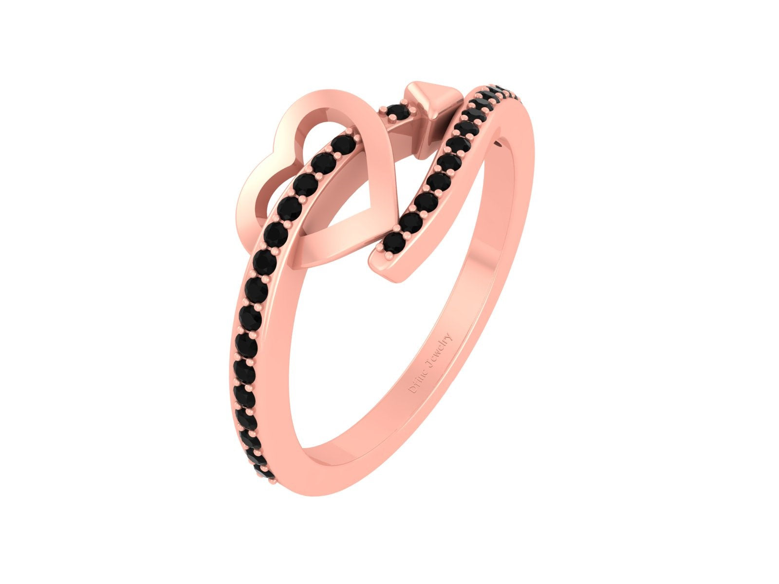 CUPID'S ARROW HEART RING