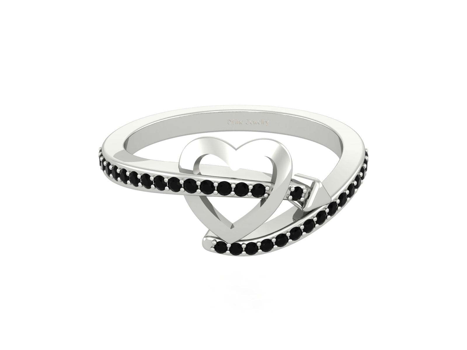 CUPID'S ARROW HEART RING