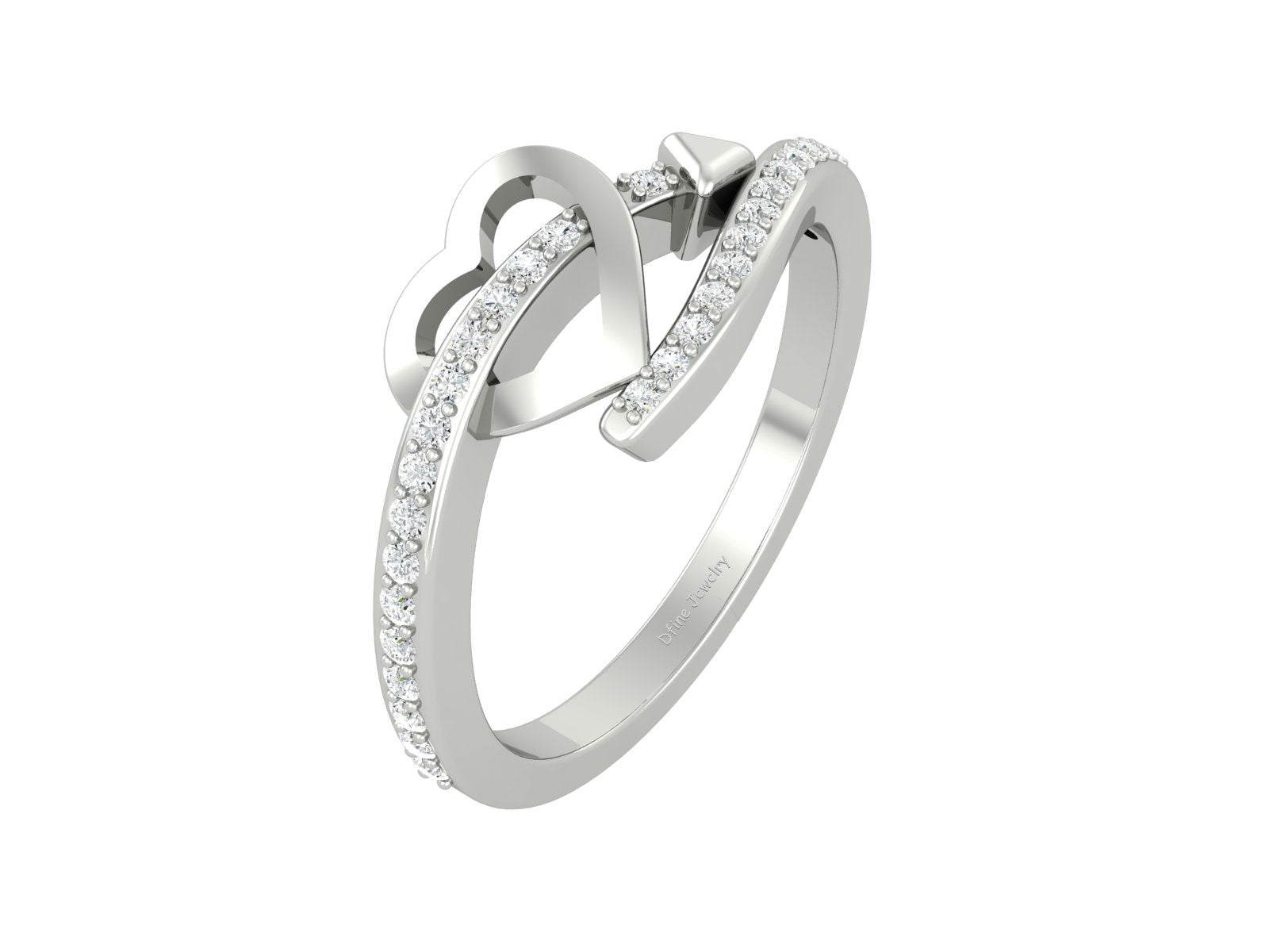 CLASSIC DIAMOND HEART RING