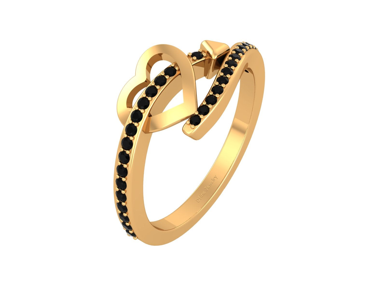 CUPID'S ARROW HEART RING