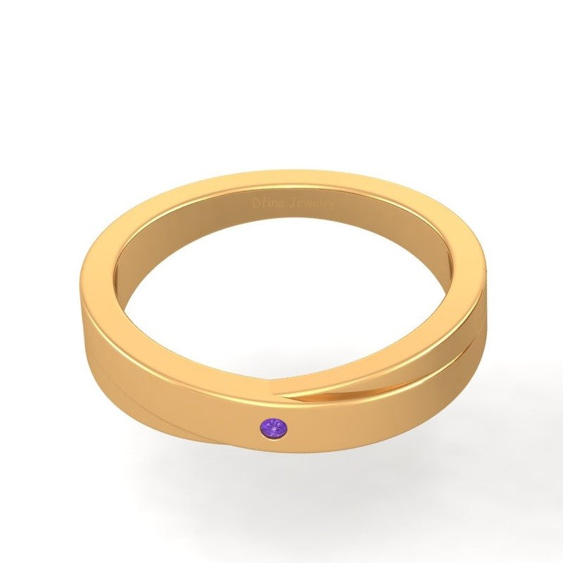 MENS WEDDING BAND GOLD