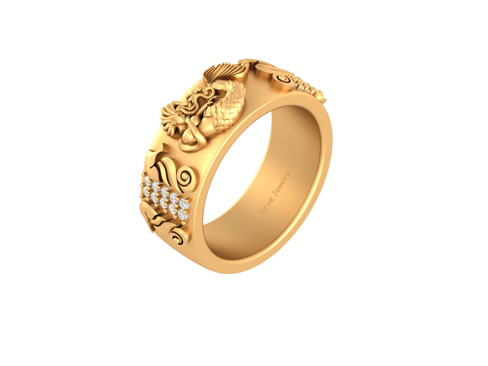 SEAHORSE MERMAID WEDDING BAND