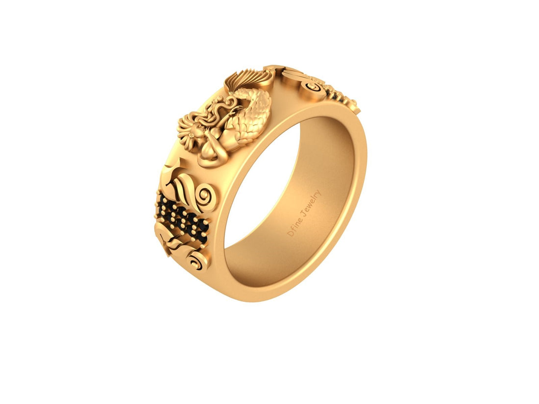 SEAHORSE AND MERMAID RING