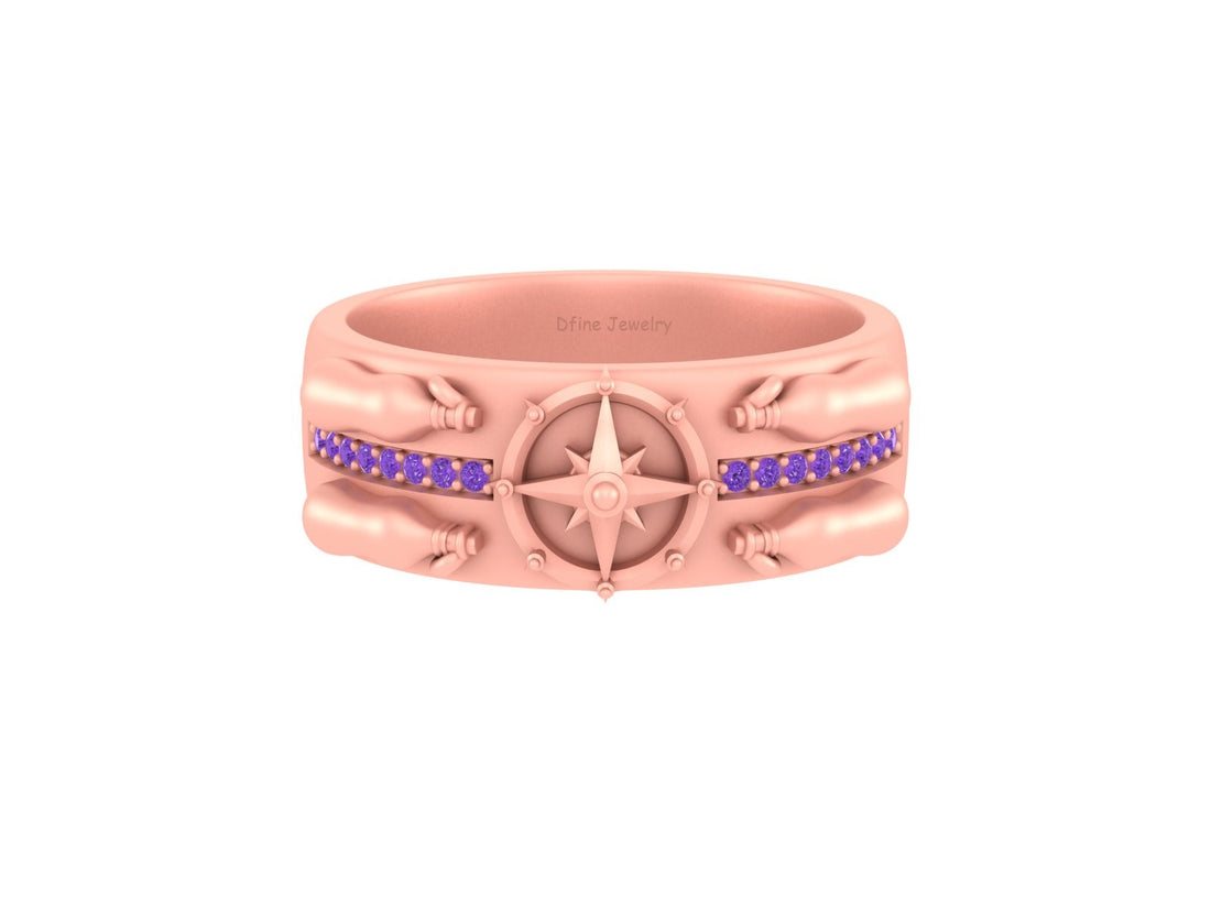 NAUTICAL STAR COMPASS RING