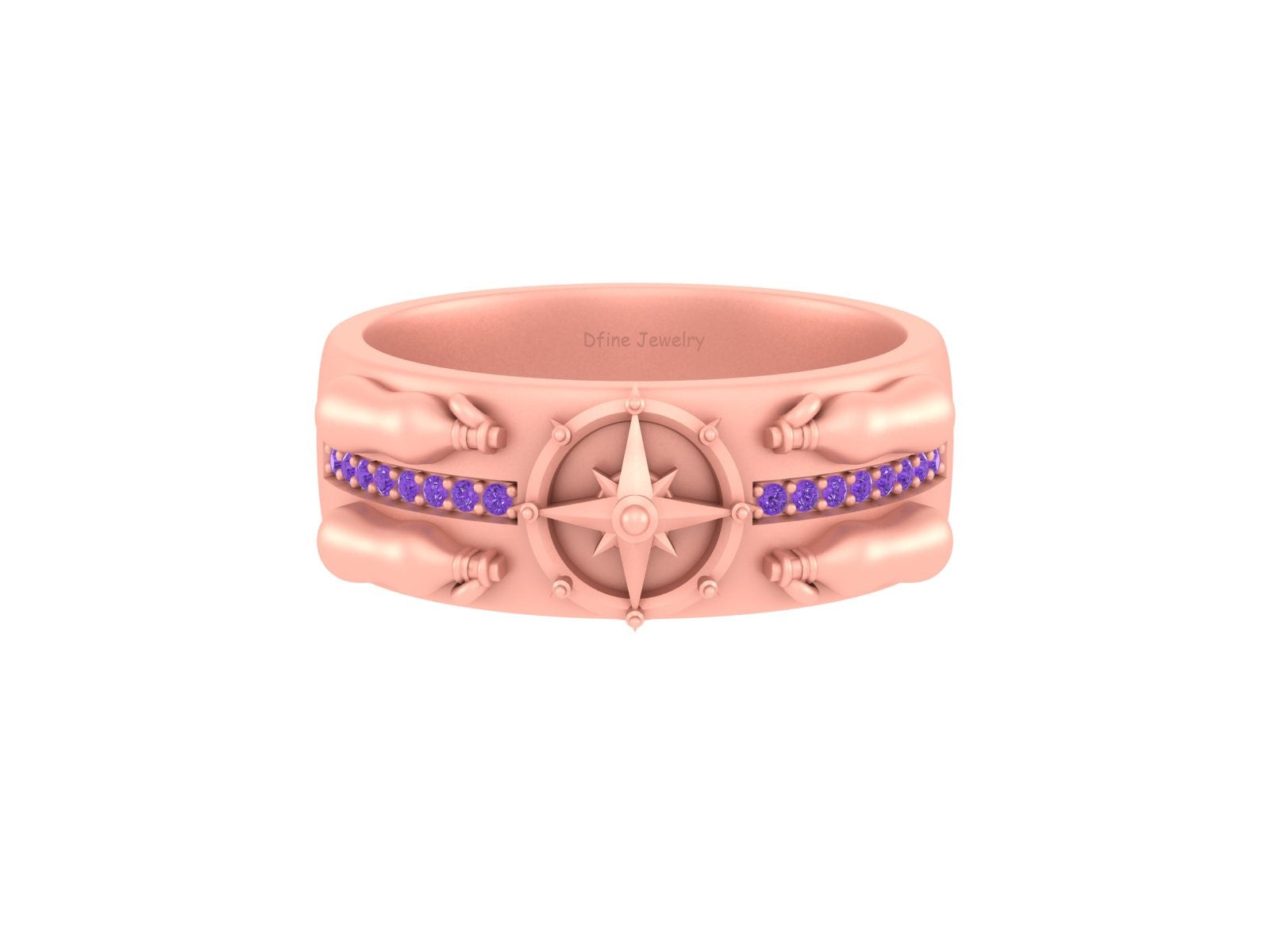 NAUTICAL STAR COMPASS RING