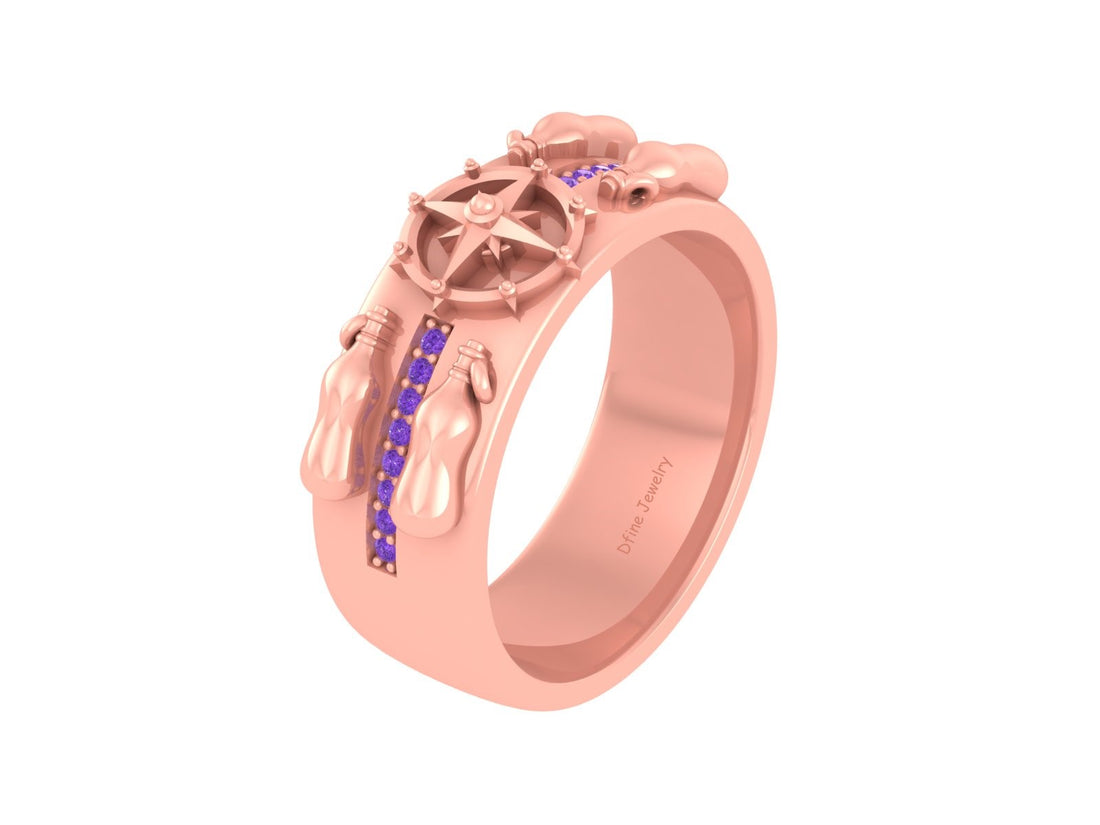 NAUTICAL STAR COMPASS RING