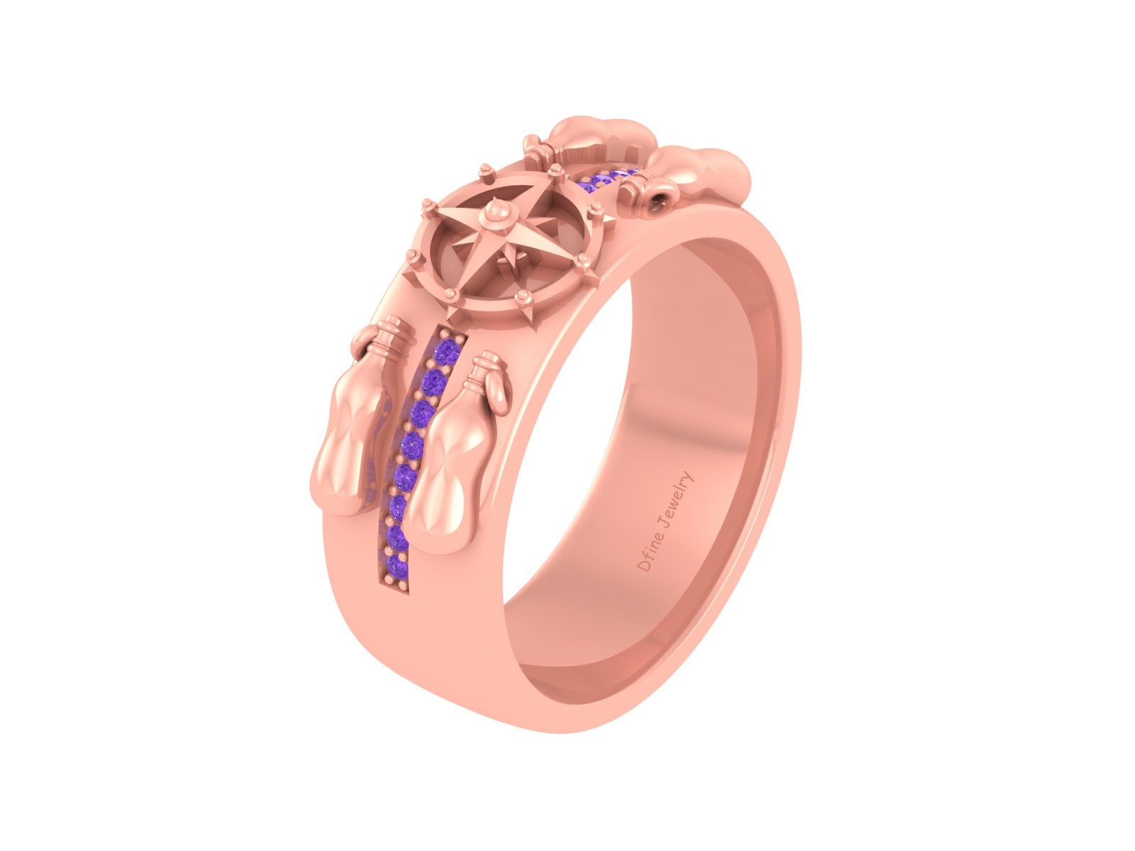NAUTICAL STAR COMPASS RING