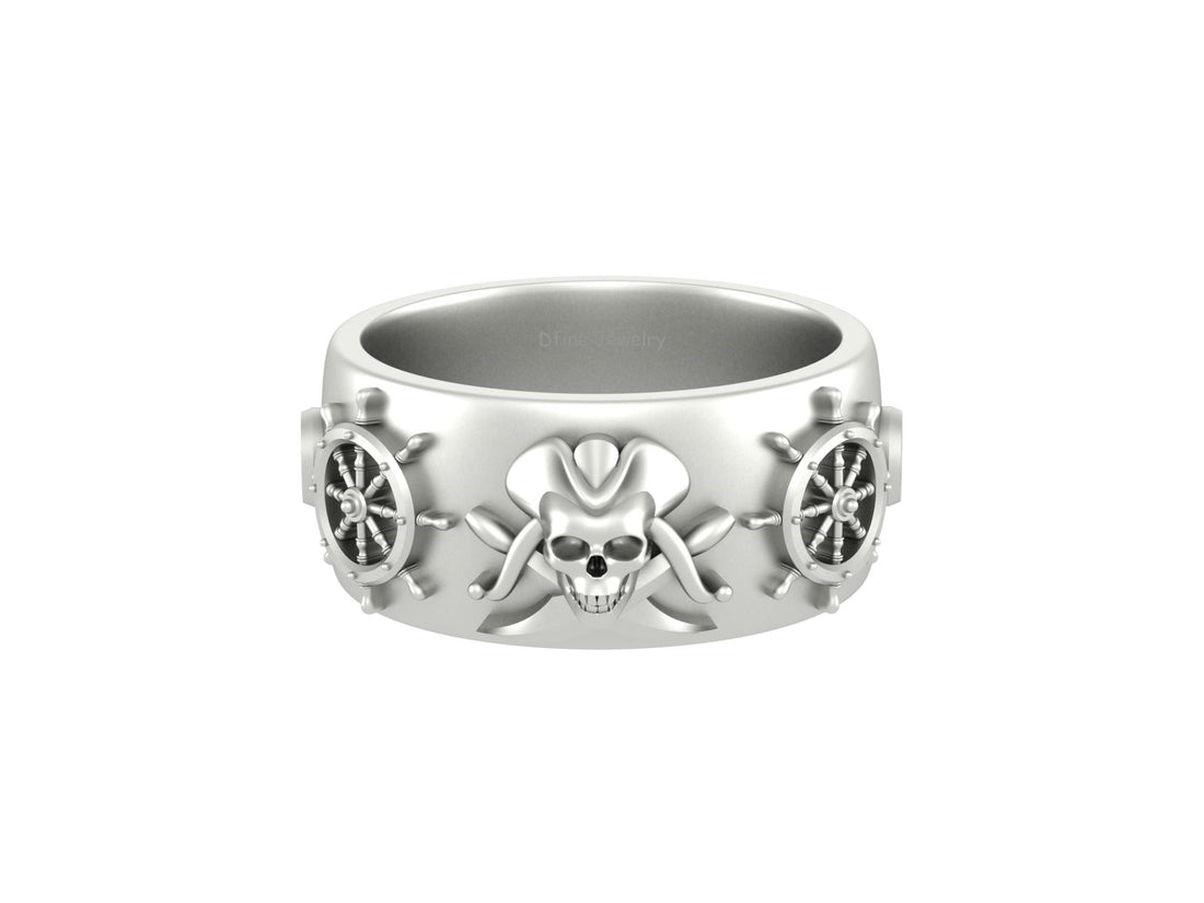 NAUTICAL PIRATES WEDDING BAND