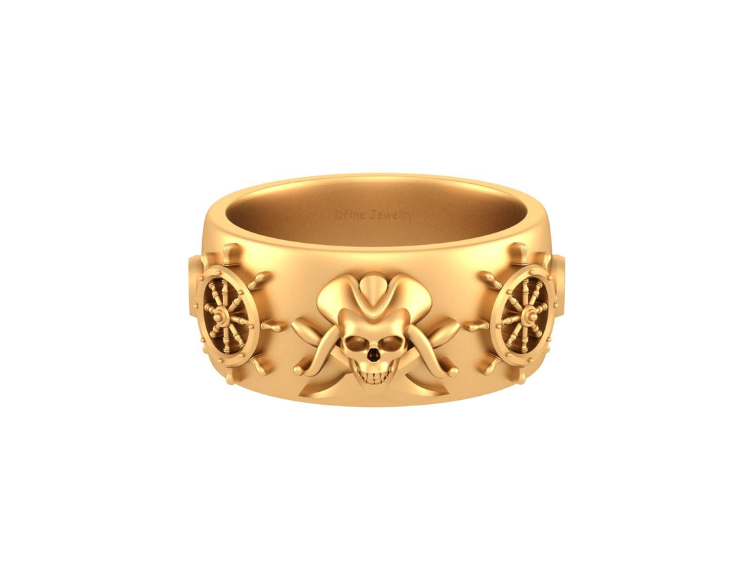 NAUTICAL PIRATES WEDDING BAND