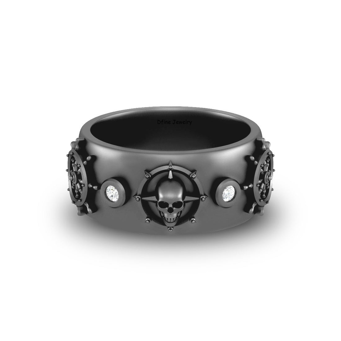 STAR COMPASS SKULL RING