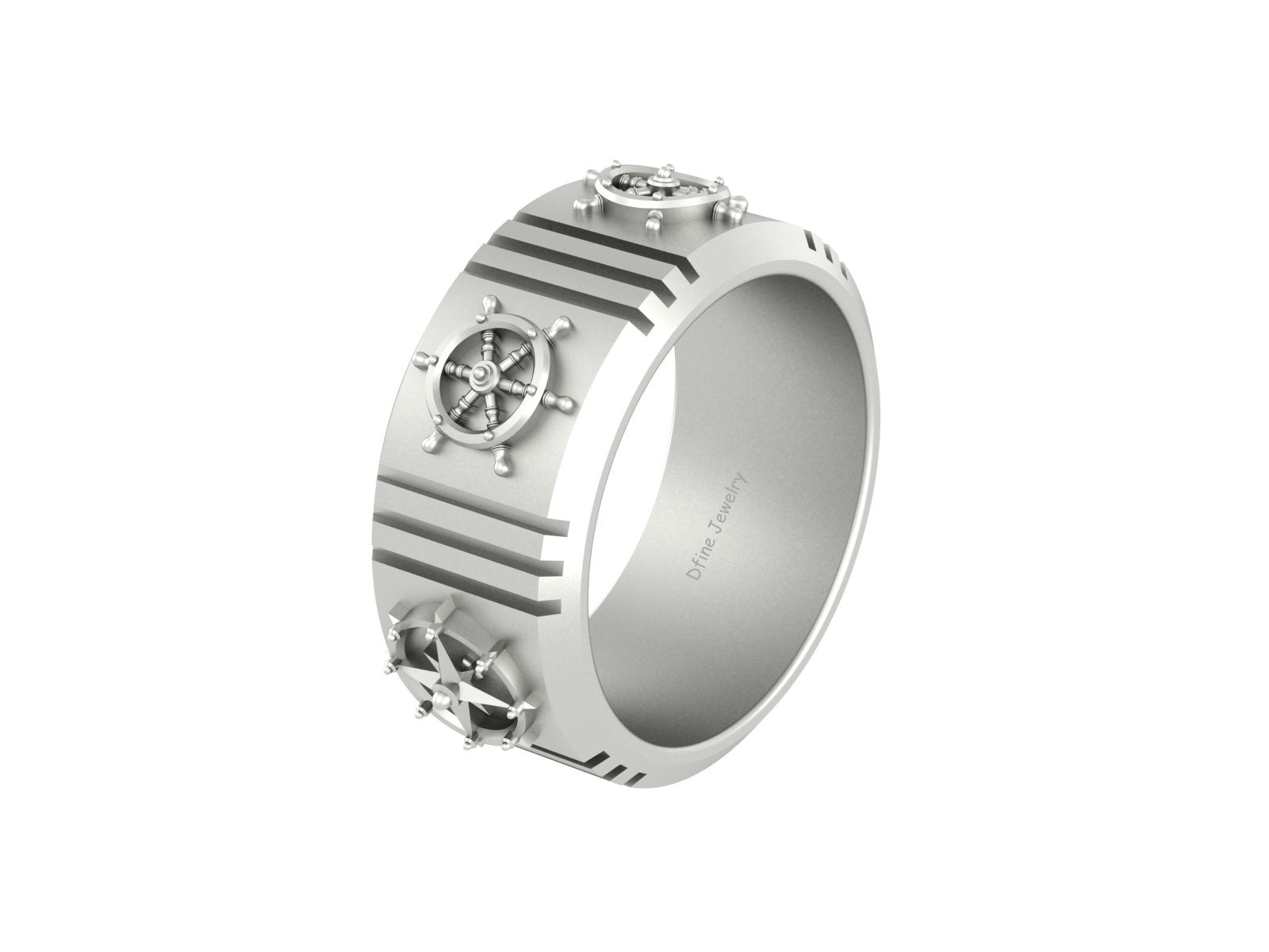 NAUTICAL WEDDING BAND FOR MEN'S