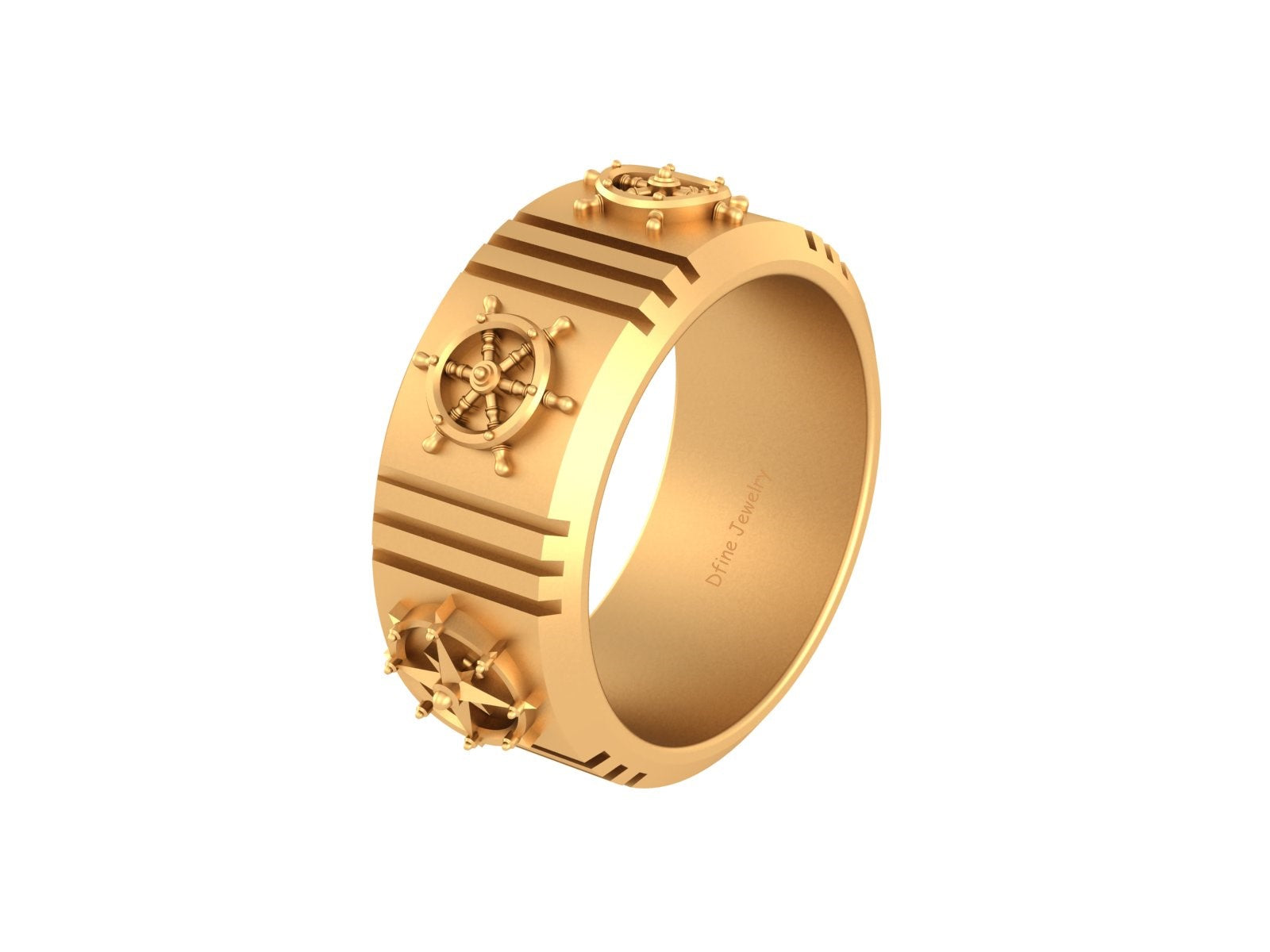 NAUTICAL WEDDING BAND FOR MEN'S