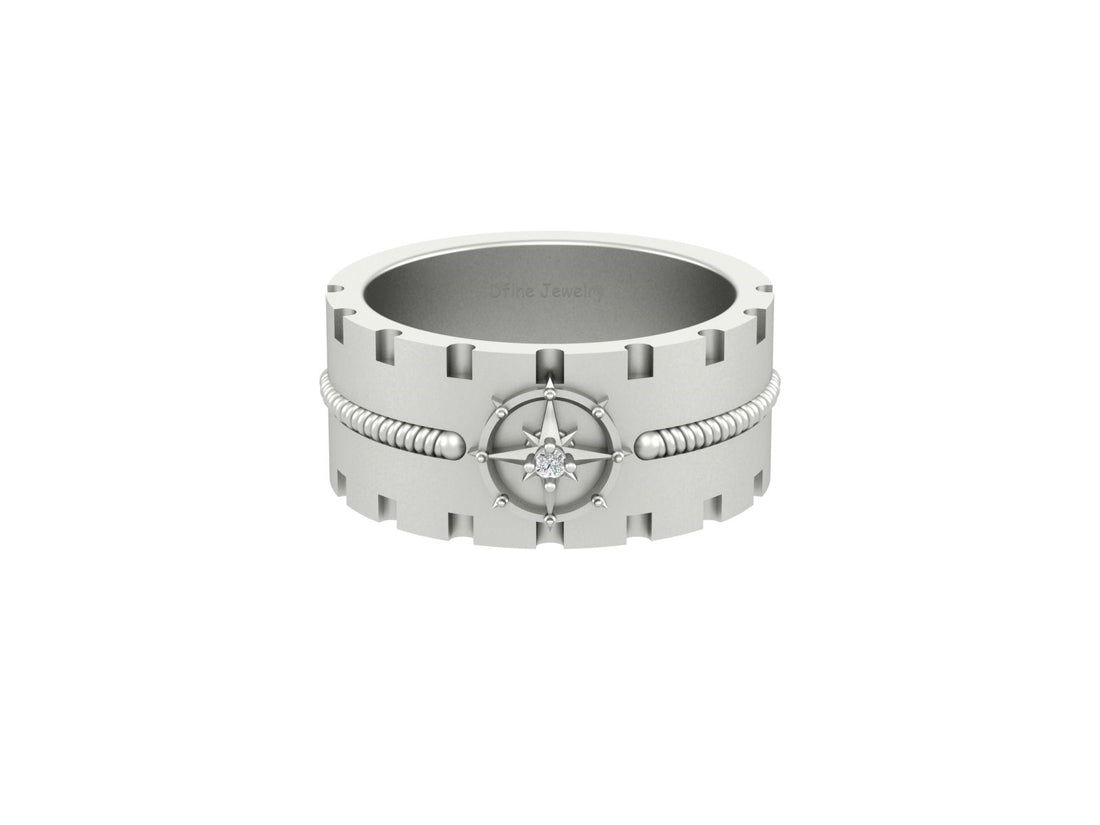 NAUTICAL ROPE COMPASS RING