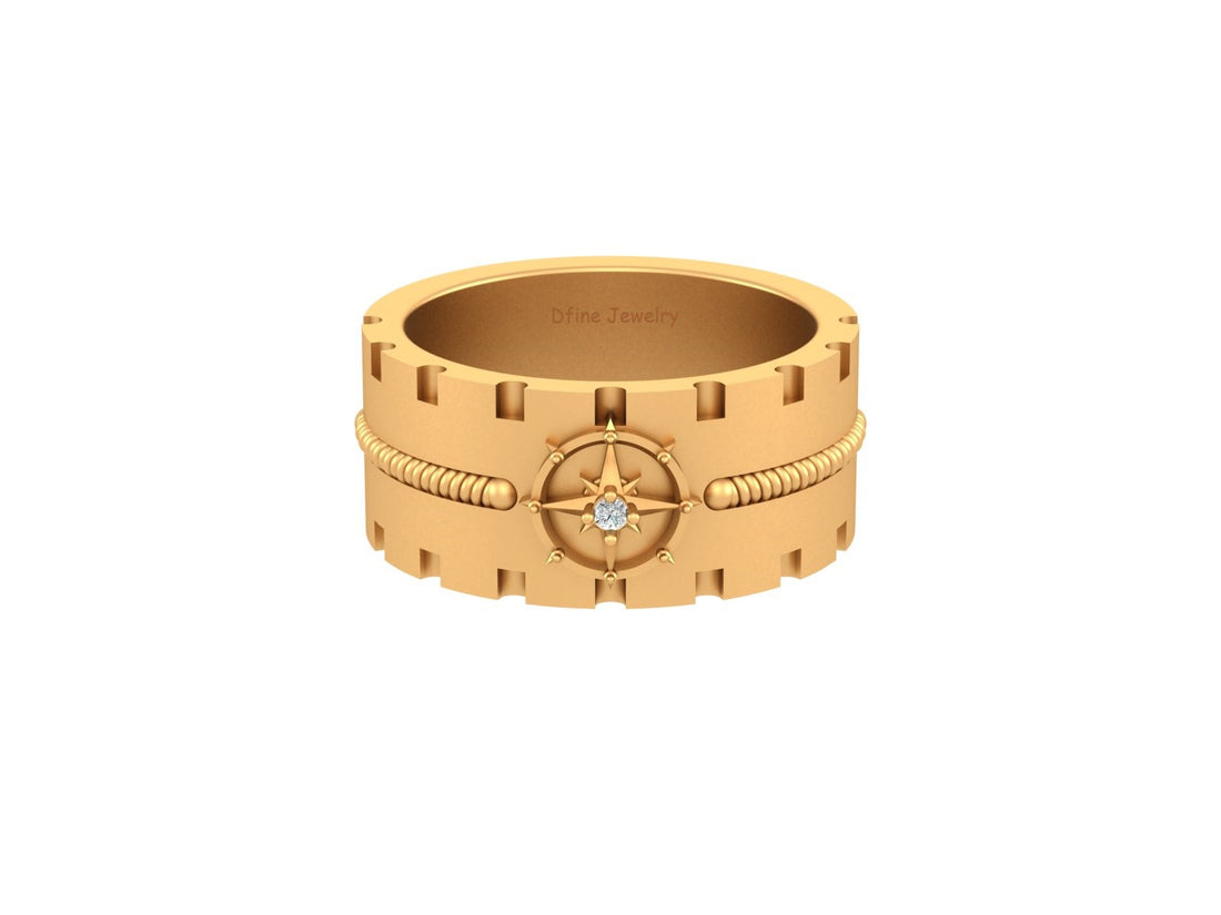 NAUTICAL ROPE COMPASS RING