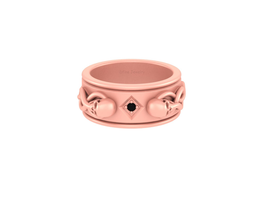 SKULL ENGAGEMENT RING BAND