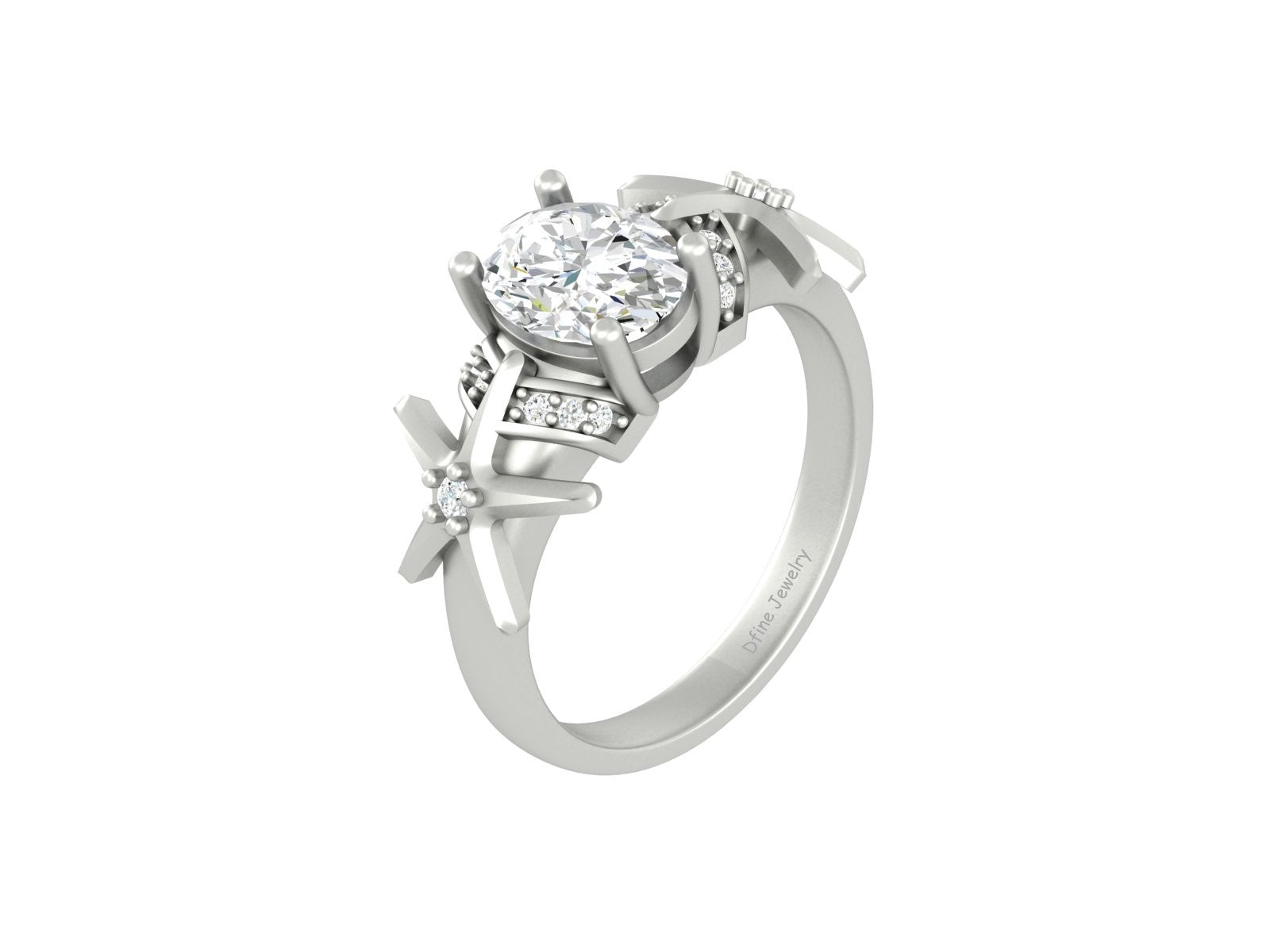 DIAMOND STARFISH ENGAGEMENT RING