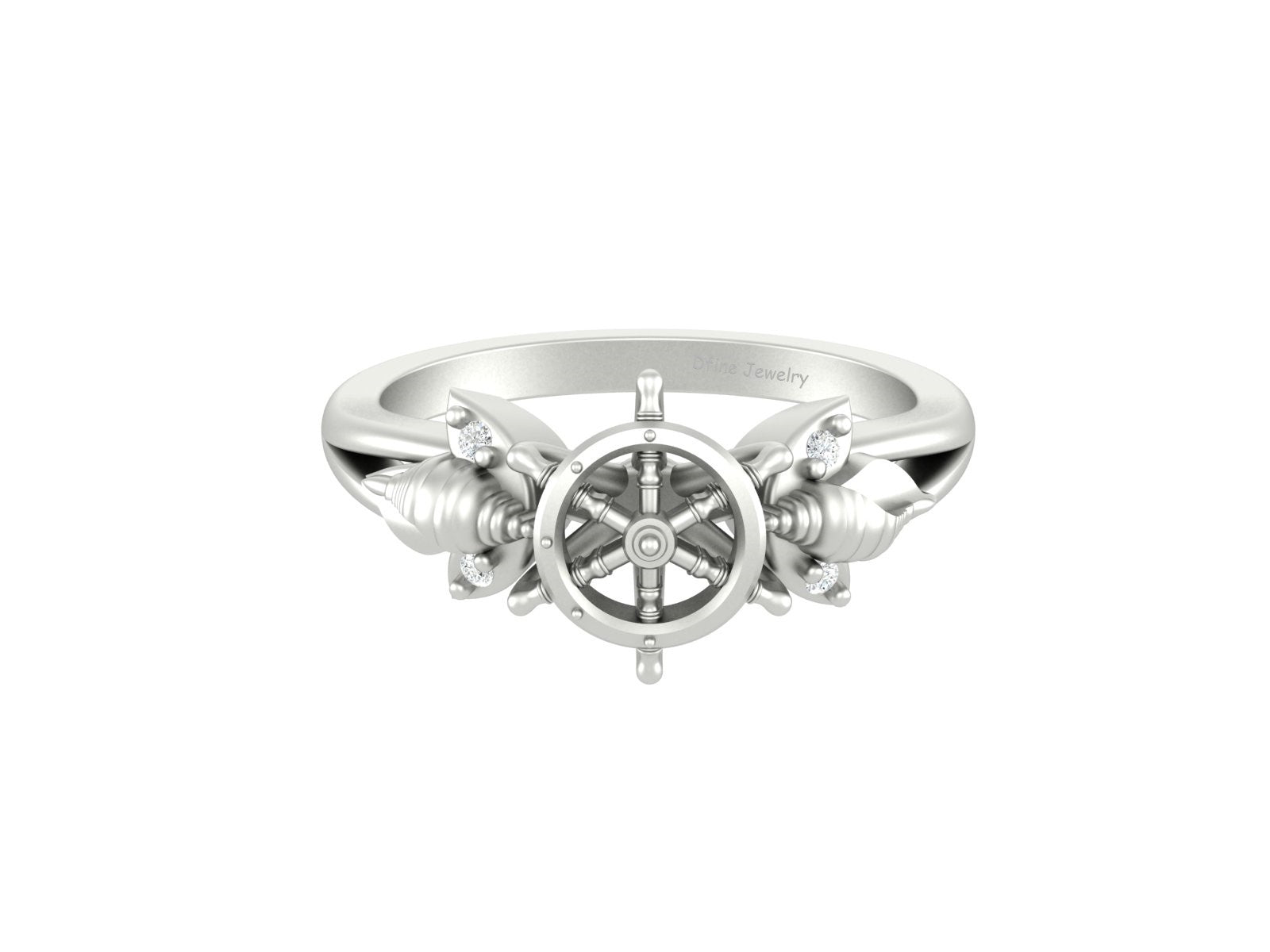 MARINE THEME ENGAGEMENT RING