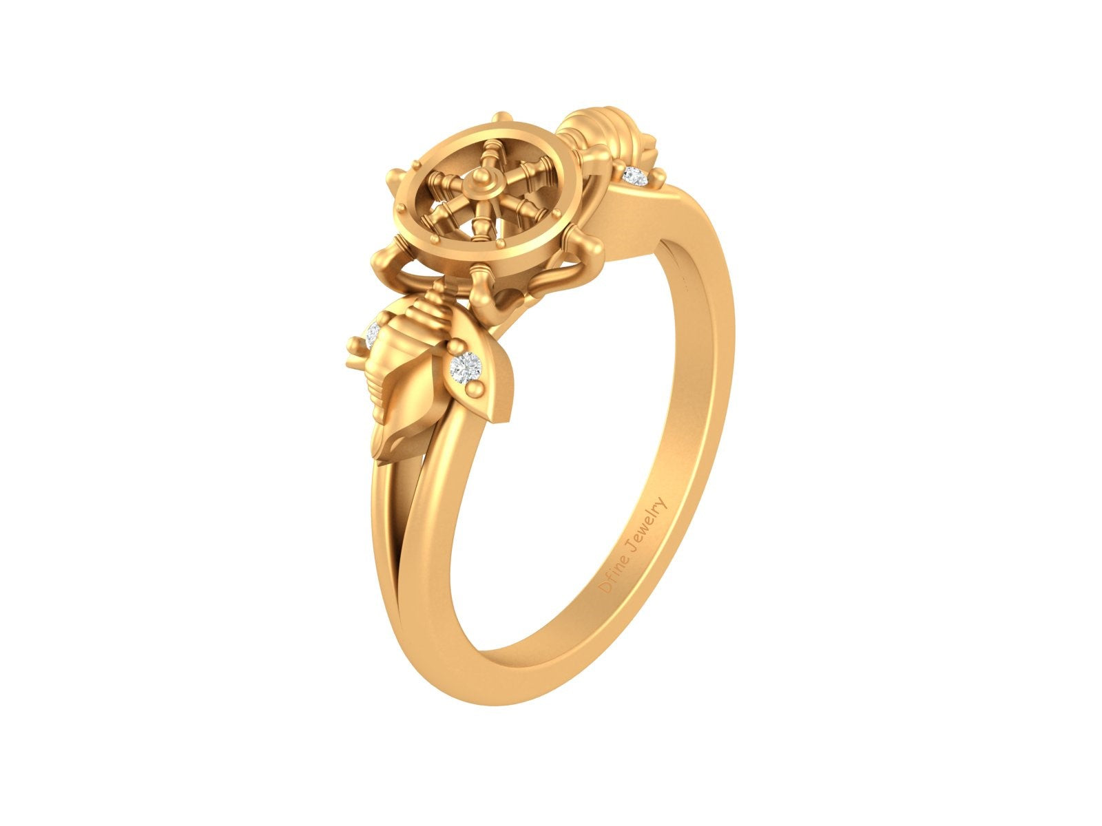 MARINE THEME ENGAGEMENT RING