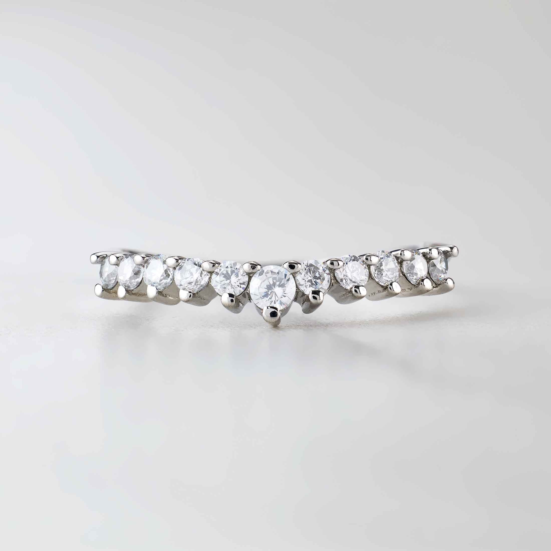 Enhancer Wedding Band Women AAA CZ Diamond Engagement Ring Sterling Silver