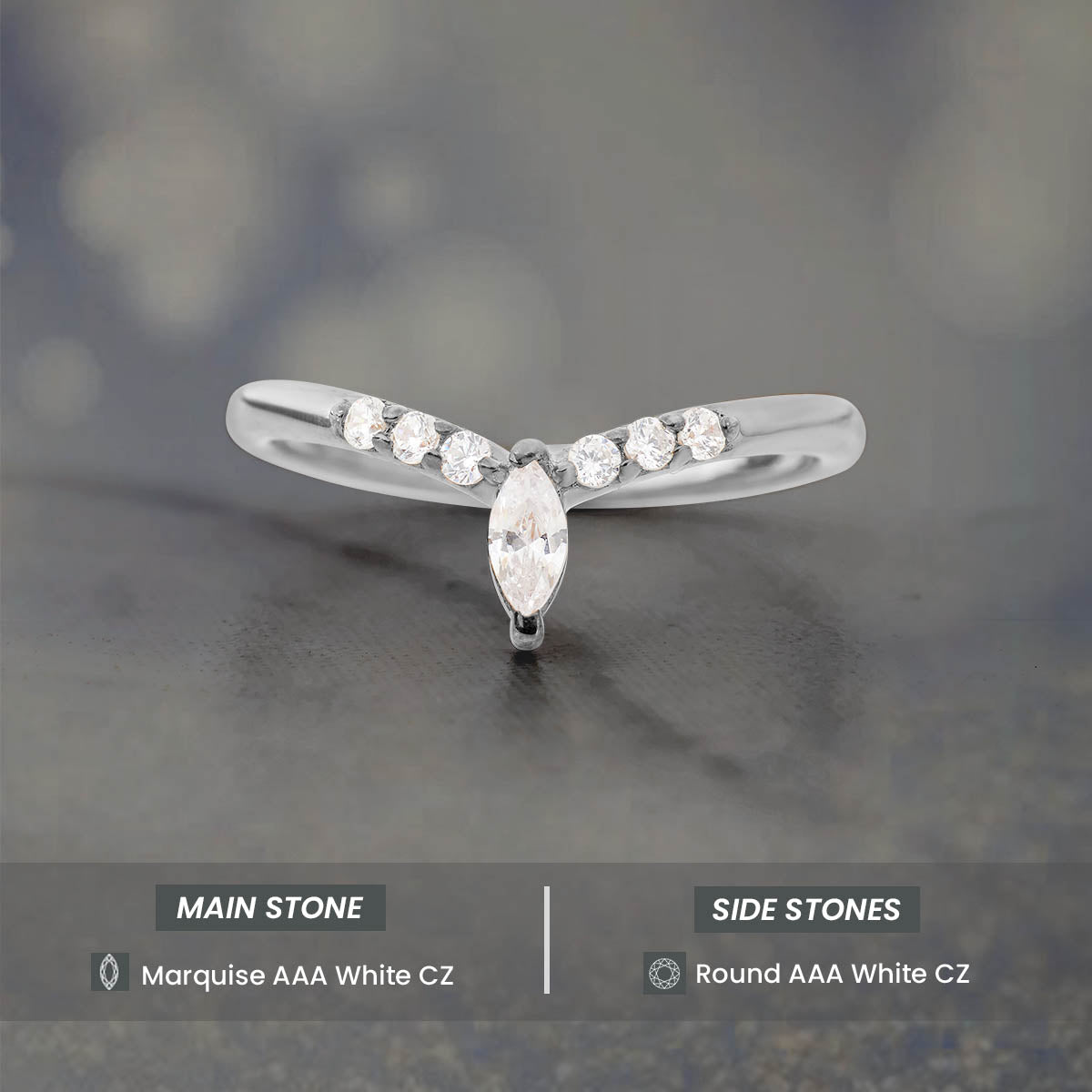 CZ Diamond Enhancer Ring Curved Wedding Band White Gold Rose Gold Moissanite